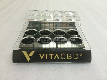 China Suporte de exposição acrílico do verniz para as unhas da loja cosmética com logotipo feito sob encomenda fornecedor