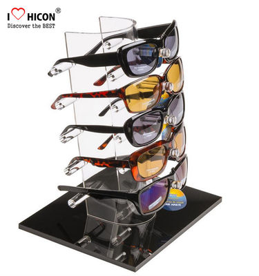 China Cremalheira de exposição acrílica do Eyewear do Tabletop para a loja do tipo 5 pares da promoção dos óculos de sol fornecedor
