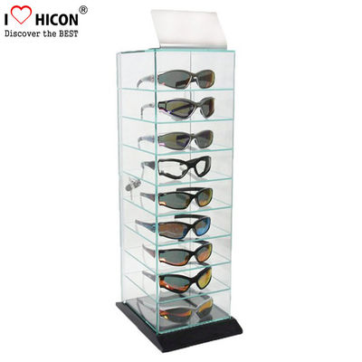 China Série revolvendo Lockable da vitrina 8 dos óculos de sol personalizada fornecedor