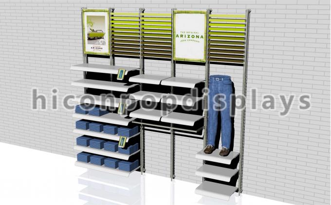 Exposição dos dispositivos elétricos da loja de roupa da montagem da parede, exposição de parede varejo