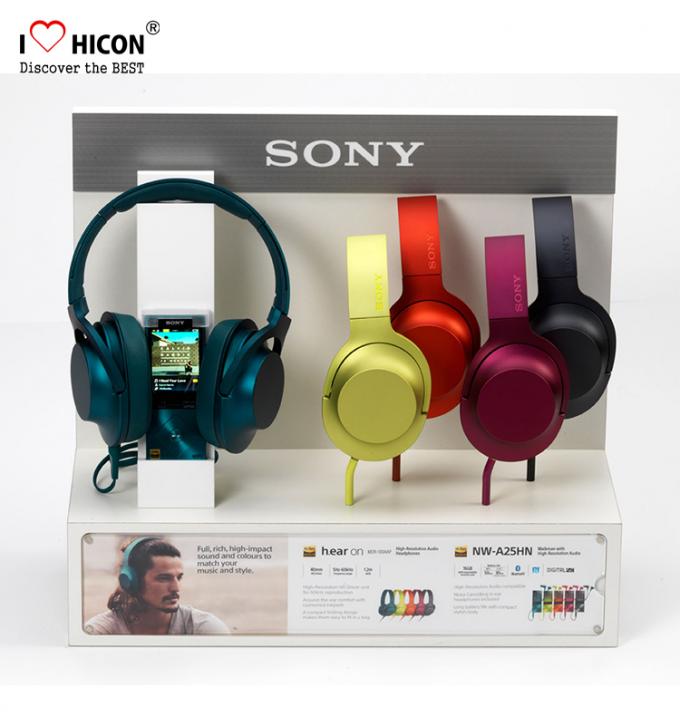 Dispositivos bondes da exposição da loja do fones de ouvido do suporte de exposição dos acessórios do mercado do cliente