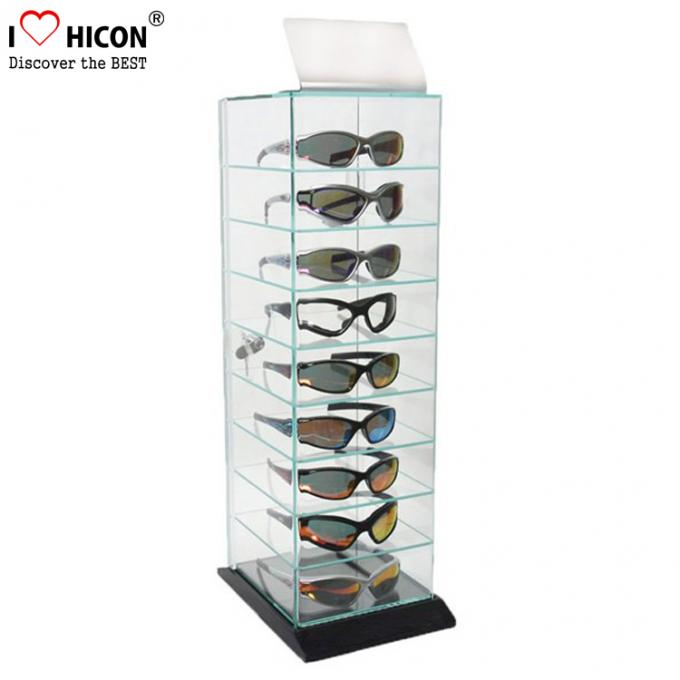 Série revolvendo Lockable da vitrina 8 dos óculos de sol personalizada