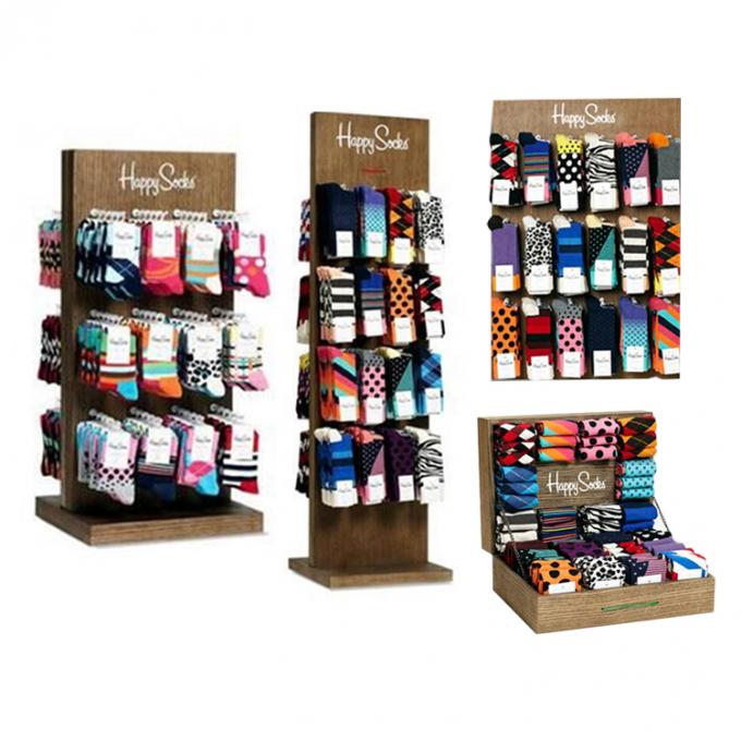 Venda a retalho de meias penduradas sob medida de mesa de meias display Racks 3 Pegs para loja