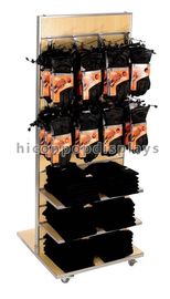 China Dispositivos elétricos dos suportes de exposição de Slatwall da pintura de madeira com ganchos do metal fornecedor