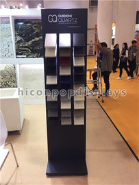 China 3 - Enfileire as cremalheiras de exposição de pedra da amostra do metal para a propaganda da feira profissional/exposição da telha fornecedor