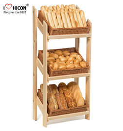 China Assoalho varejo que está o suporte de exposição de madeira do pão para a loja da padaria/lojas de alimento fornecedor