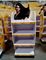 Wood flooring movable hair care shampoo display stand fornecedor