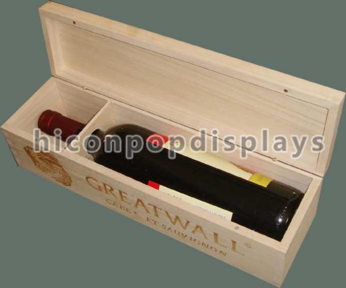 Única vitrina de madeira do vinho para a loja de vinhos, caixa de exposição do vinho