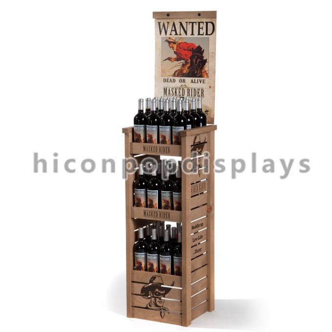 Dispositivos elétricos de madeira varejos das exposições de venda do suporte de exposição do vinho