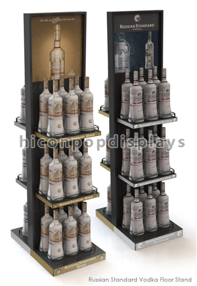 24 torres da exposição do vinho da garrafa/cremalheira 6 do uísque do fio de metal loja varejo - camada