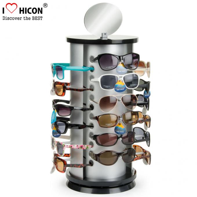Cremalheira de exposição dos óculos de sol da parte superior contrária que gerencie 24 suportes de exposição de Rayban Sunglass dos pares