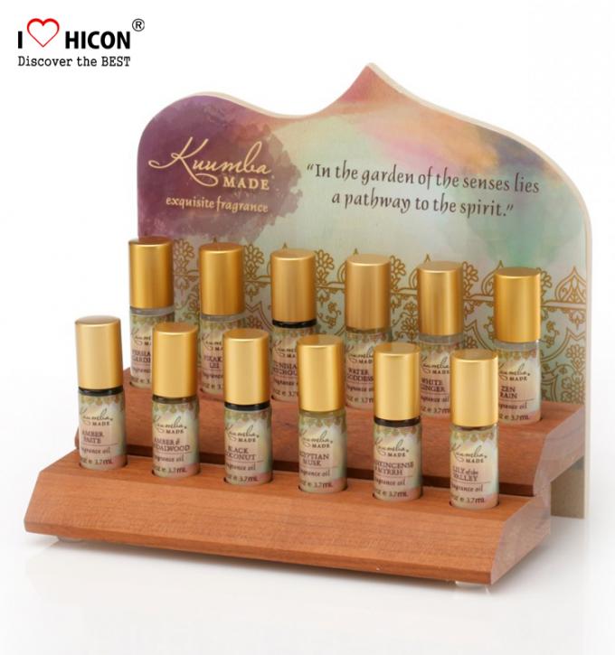Suportes de exposição acrílicos cosméticos da garrafa de perfume do suporte de exposição da bancada agradável da fragrância