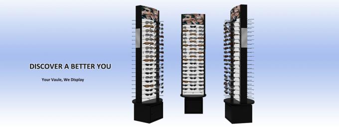 Os óculos de sol de Slatwall indicam os suportes, exposição livre do POP do suporte para óculos de sol
