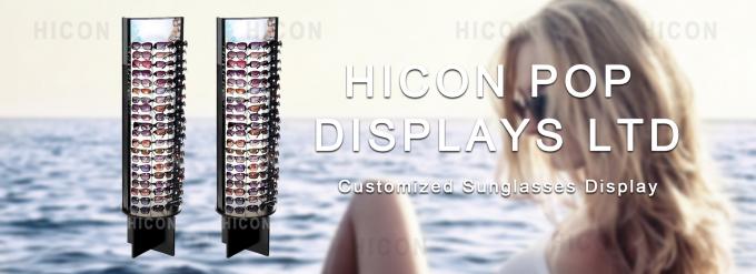 Suporte de exposição de madeira comercial de Sunglass da exposição dos óculos de sol do mercado do cliente