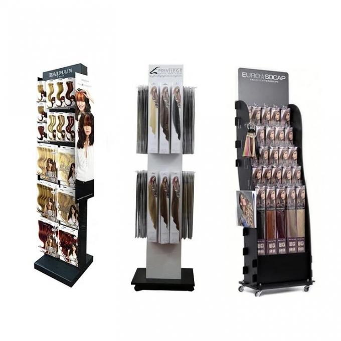 POP Merchandise Displays Expansão de cabelo giratória Display Rack Tabletop